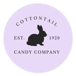 1920 Cottontail  Classic Round Sticker lavender