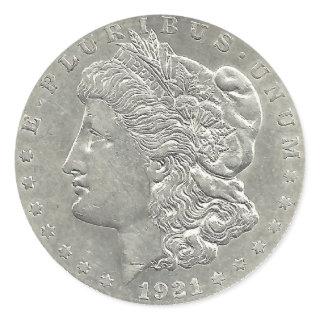 1921 Morgan Silver Dollar Sticker