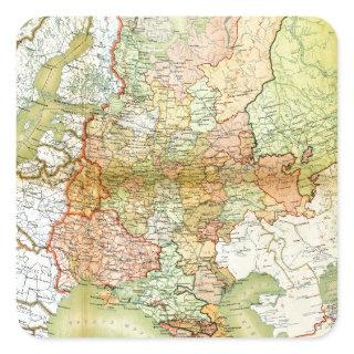 1928 Map of Old Soviet Union USSR Russia Square Sticker