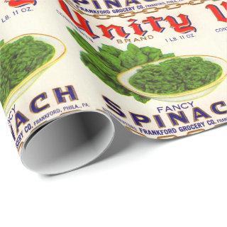 1930s Unity fancy spinach can label