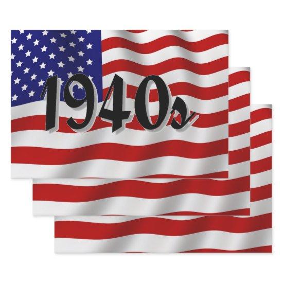 1940s American Flag  Sheets