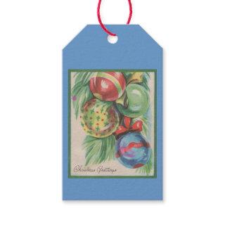 1940s Christmas Ornaments Gift Tags