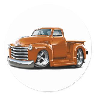 1950-52 Chevy Orange Truck Classic Round Sticker