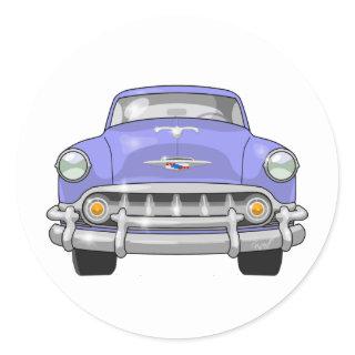 1953 Chevrolet Bel Air Front View Classic Round Sticker