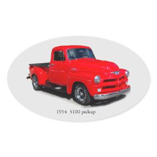 1954 3100 red pickup truck sticker