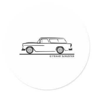 1955 Chevy Nomad Bel Air Classic Round Sticker