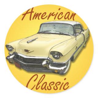 1956 Cadillac DeVille Classic Round Sticker