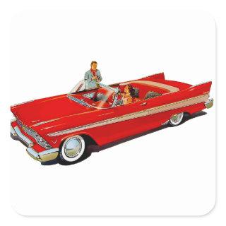 1957 Plymouth Belvedere Convertible Coupe Square Sticker