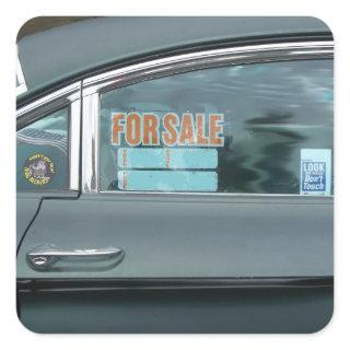 1960 Oldsmobile Dynamic 88 side view for sale sign Square Sticker
