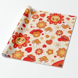 1960s groovy pop art valentines mushroom tongue