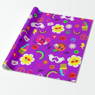 1960s valentines peace sign groovy rainbow