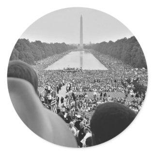 1963 Civil Rights March on Washington D.C. Classic Round Sticker