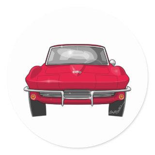 1964 Corvette Stingray Front Classic Round Sticker