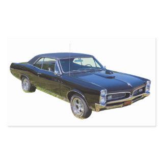 1967 Pontiac GTO Muscle Car Rectangular Sticker