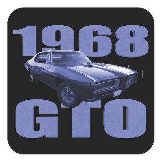 1968 Pontiac GTO Blue Square Sticker