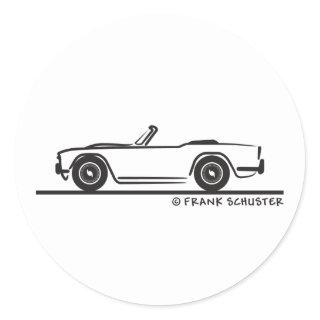 1968 Triumph TR4 Classic Round Sticker