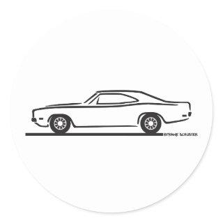 1969 Dodge Charger Classic Round Sticker