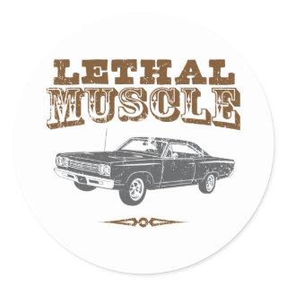 1969 Plymouth Road Runner Classic Round Sticker