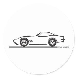 1970-72 Corvette Classic Round Sticker