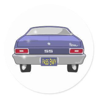 1970 Chevrolet Nova SS Classic Round Sticker