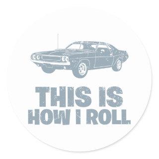 1970 Dodge Hemi Challenger Classic Round Sticker