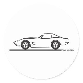 1973 Corvette Classic Round Sticker
