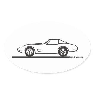 1974 1975 1976 1978 Chevrolet Corvette Hard Top T Oval Sticker