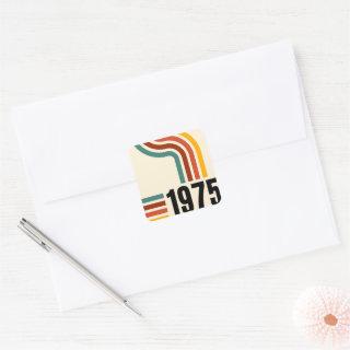 1975 Retro Vintage Poster 50th Birthday Square Sticker