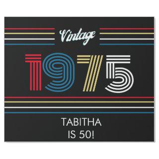 1975 Vintage Retro Stripe Primary Colors