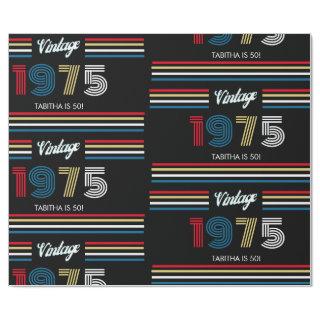 1975 Vintage Retro Stripe Primary Colors