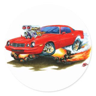 1979-81 Camaro Red Car Classic Round Sticker