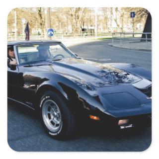 1979 Corvette Classic Sportscar Square Sticker