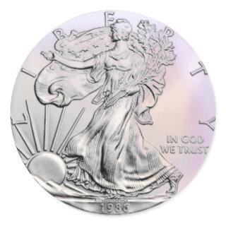 1986 U.S. Silver Eagle  Classic Round Sticker
