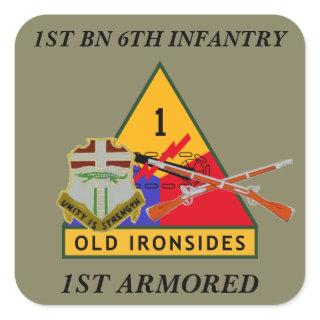 1ST BATTALION 6TH INFANTRY 1ST ARMORED STICKERS