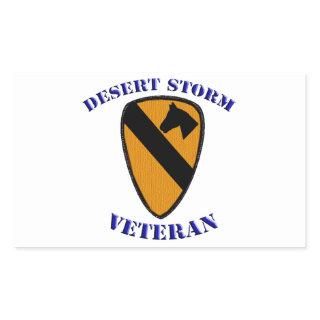 1st Cav Desert Storm Veteran Rectangular Sticker