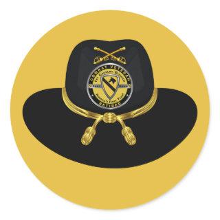 1st Cavalry Division 1st CAV Retired Classic Round Sticker