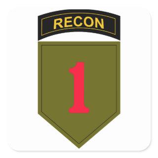 1st Infantry Division Recon Square Sticker
