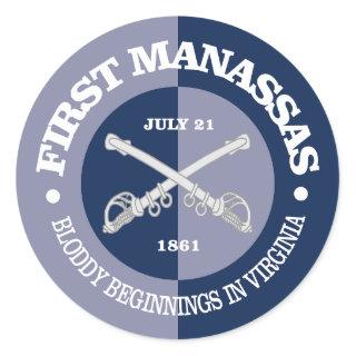1st Manassas (B&G) Classic Round Sticker