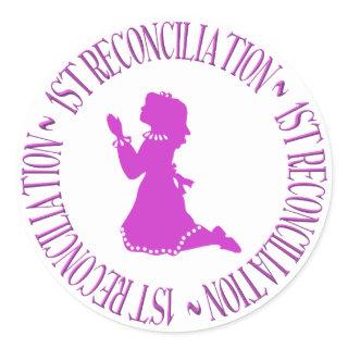 1st Reconciliation - Confession Classic Round Sticker