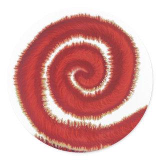 1st-Root Chakra Red Spiral Artwork #1 Classic Round Sticker