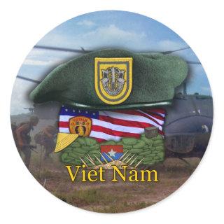 1st Special forces green berets vietnam Sticker