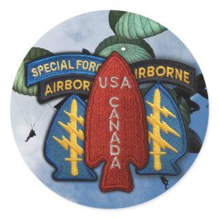 1st Special Service Force 1st SSF SF SFG patch Classic Round Sticker