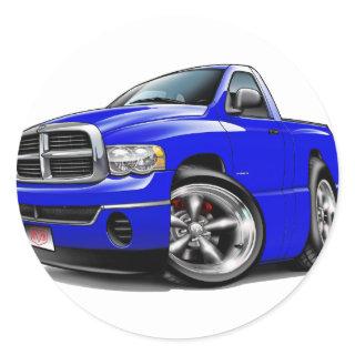 2003-08 Dodge Ram Blue Truck Classic Round Sticker
