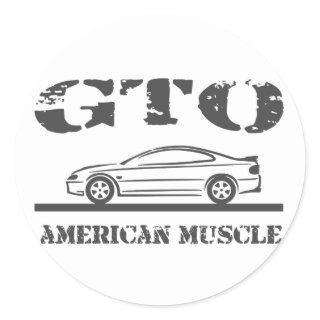 2004-06 GTO American Muscle Car Classic Round Sticker