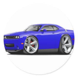 2009-11 Challenger RT Blue Car Classic Round Sticker