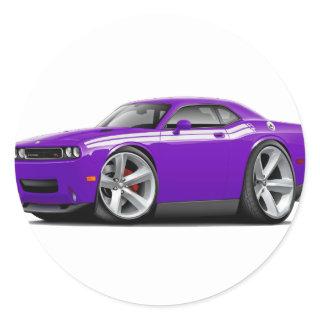 2009-11 Challenger RT Purple-White Car Classic Round Sticker