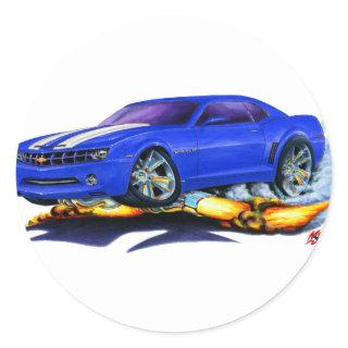2010 Camaro Blue-White Car Classic Round Sticker