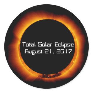 2017 Total Solar Eclipse Classic Round Sticker