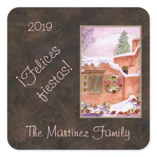 2019 ¡Felices fiestas! New Mexico Adobe Stickers