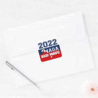 2022 Midterms Ultra MAGA Red Wave Square Sticker